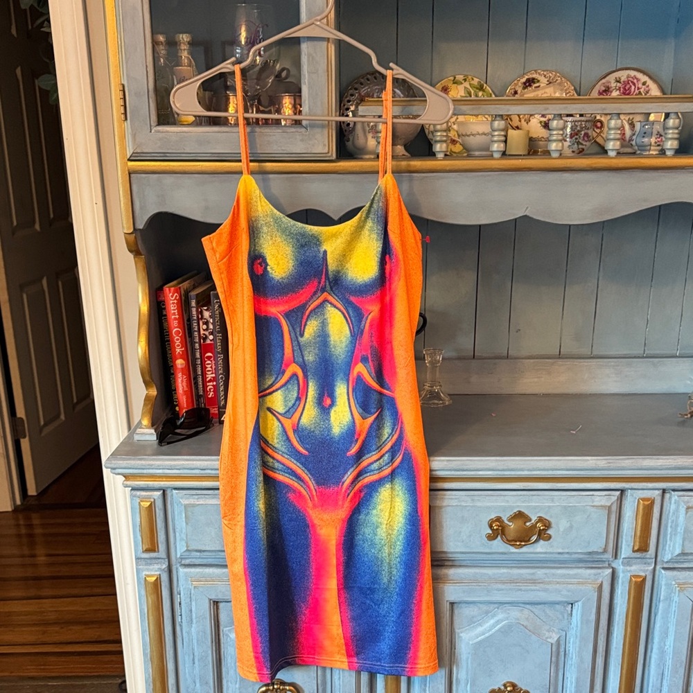 Finesse Multicolor Abstract Dress